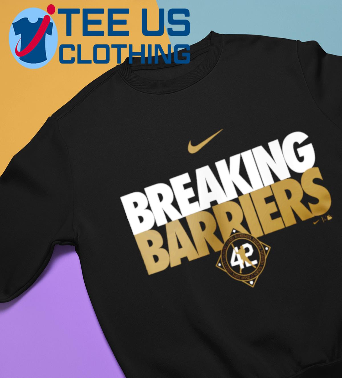 Jackie Robinson Breaking Barriers 42 logo T-shirt, hoodie, sweater, long  sleeve and tank top