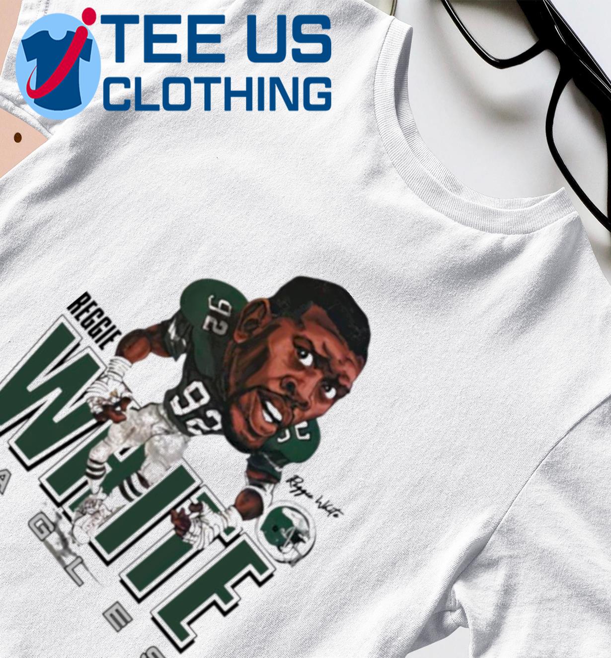 Reggie white philadelphia football legend retro caricature shirt, hoodie,  sweater, long sleeve and tank top