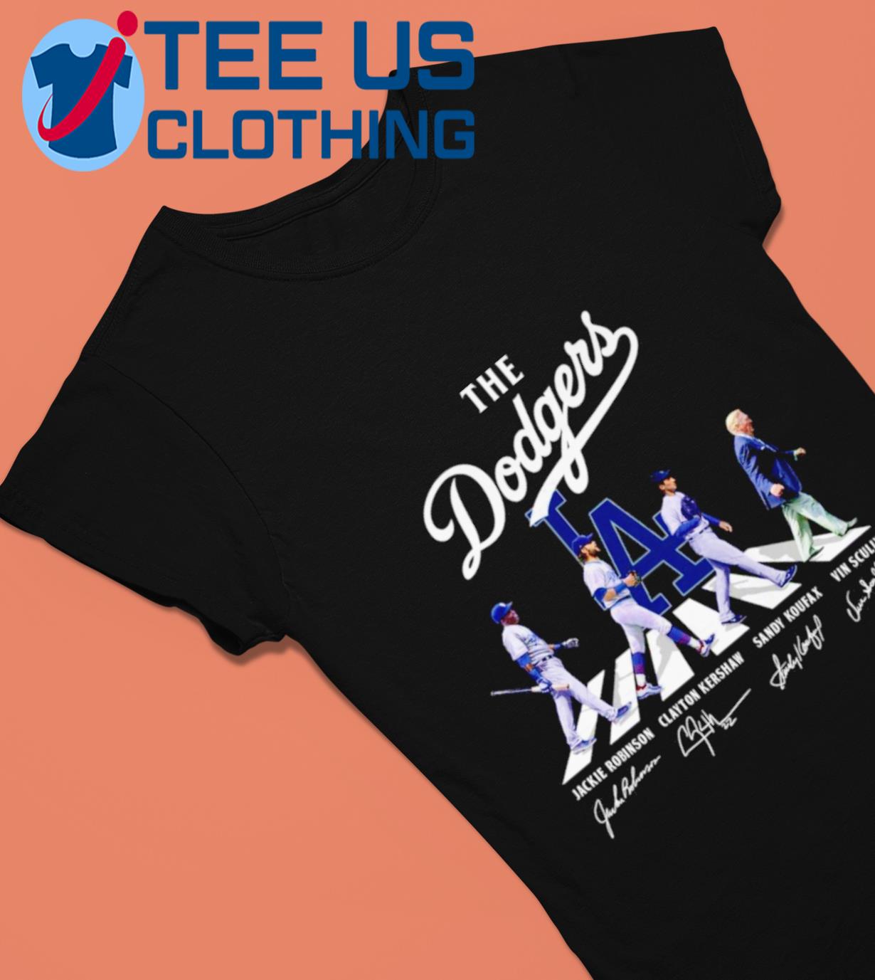 The Los Angeles Dodgers abbey road signatures shirt, hoodie