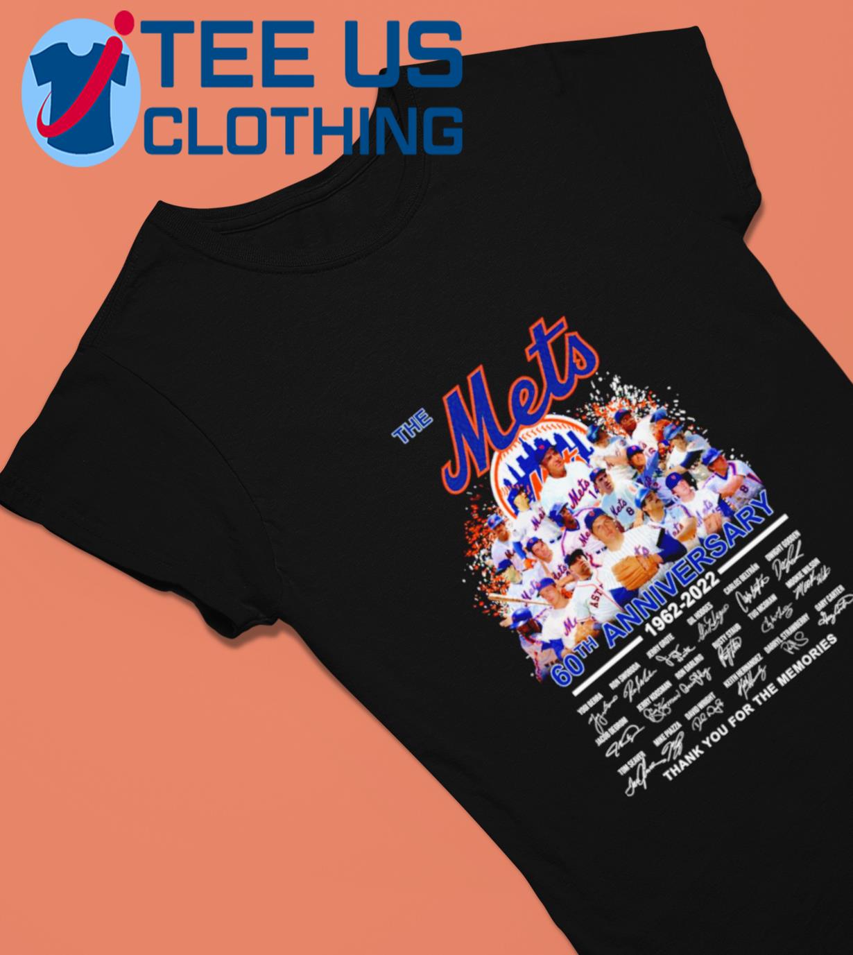 New York Mets 1962-2022 60th anniversary signatures shirt