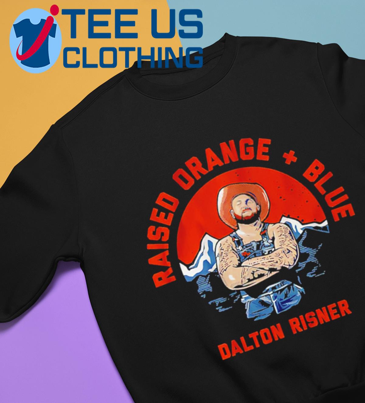 Raised Orange Blue Dalton Risner For Denver Broncos Fans Unisex T-Shirt -  Teeruto