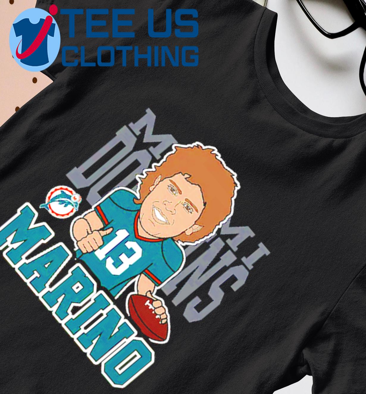 Miami Dolphins Dan Marino 13 Caricature Shirt - High-Quality