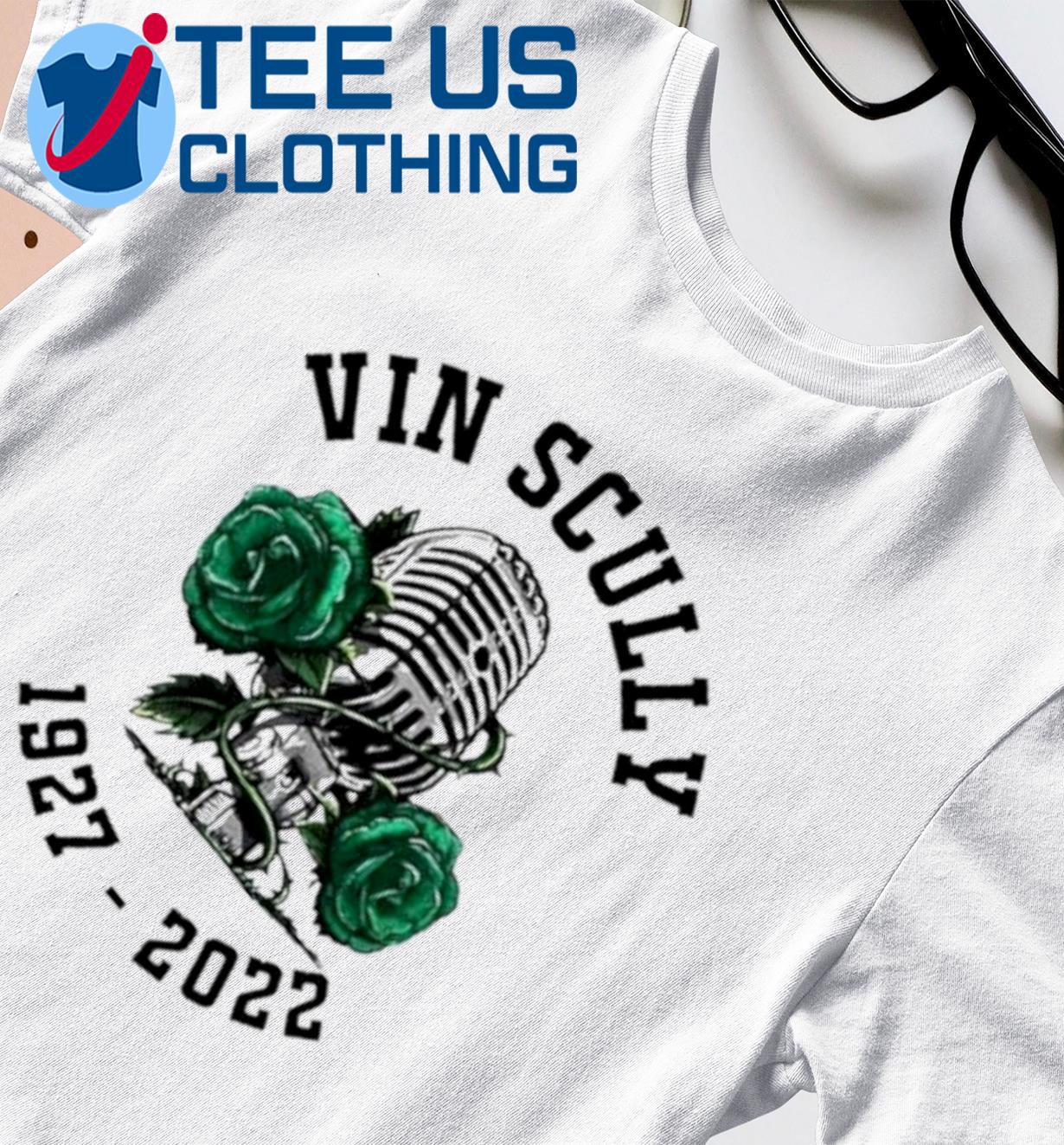 Vin Scully microphone T-shirt, hoodie, sweater, long sleeve and tank top