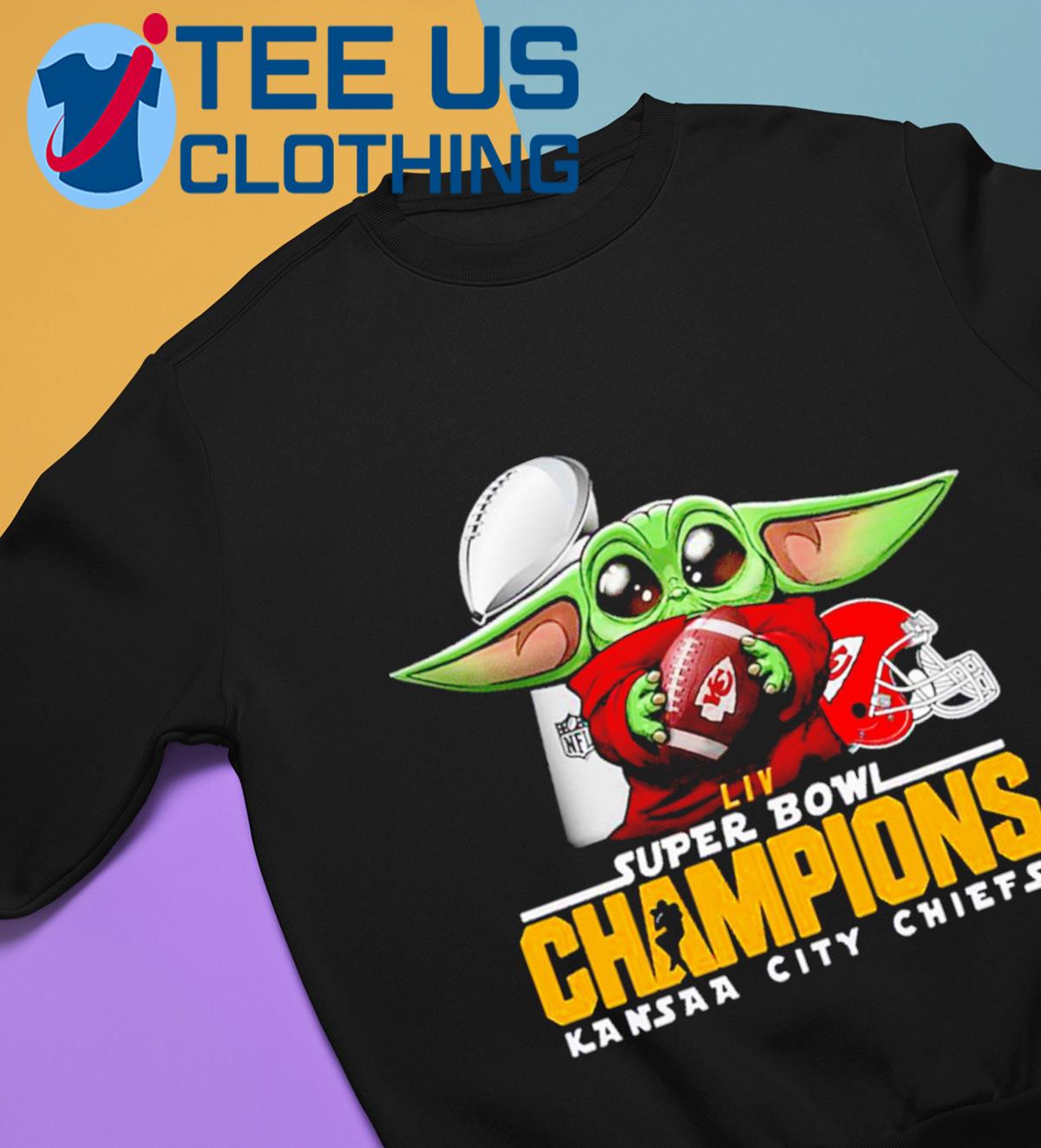 Baby Yoda And Baby Groot Hug Football Kansas City Chiefs Shirt