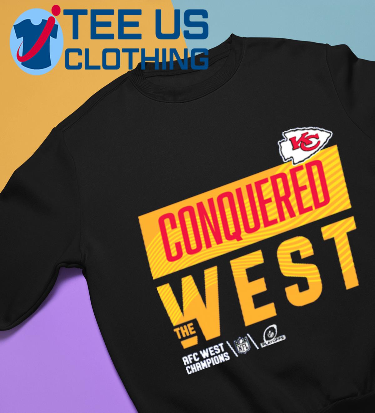 Kansas City Chiefs 2022 AFC West Division Champions Divide & Conquer T-Shirt