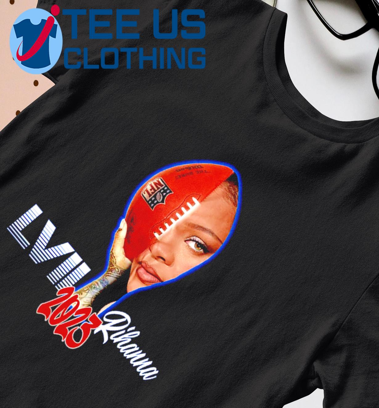 Rihanna Football Super Bowl 2023 Shirt, American Football Short Sleeve  Sweater