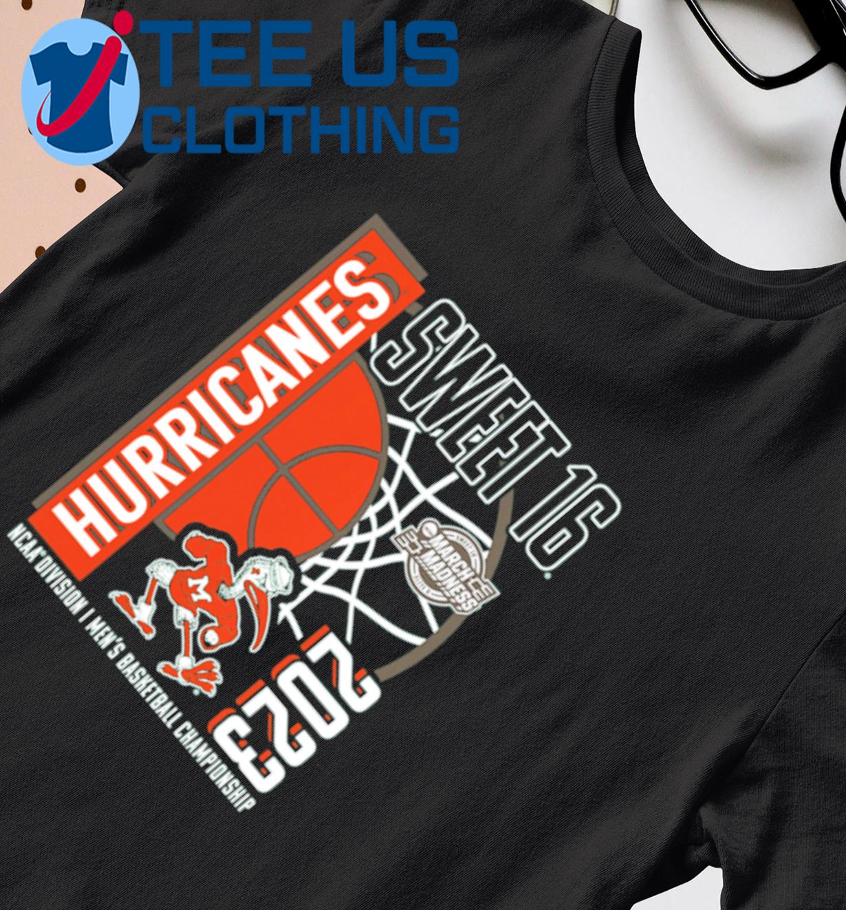 Miami Hurricanes 2023 NCAA Men's Basketball Tournament March Madness Sweet 16 shirt