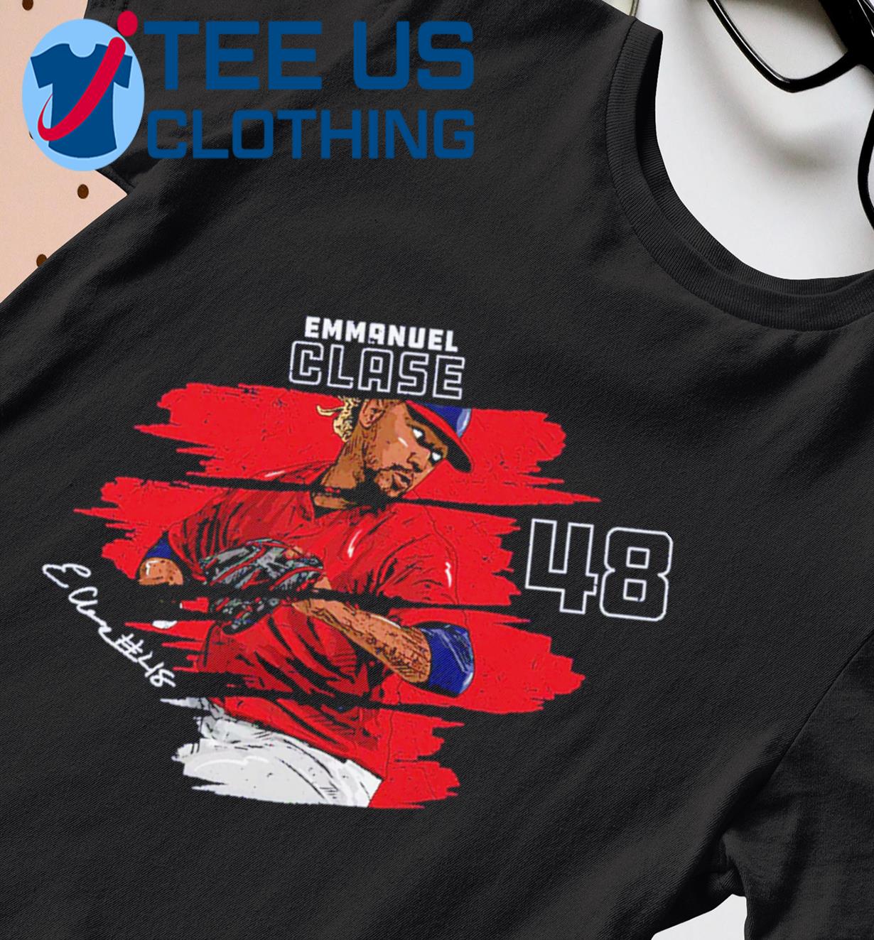 Emmanuel Clase Cleveland Stripes Baseball Shirt