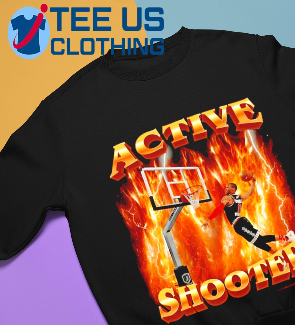 Active Shooter T-shirt Funny Basketball Gift Meme 