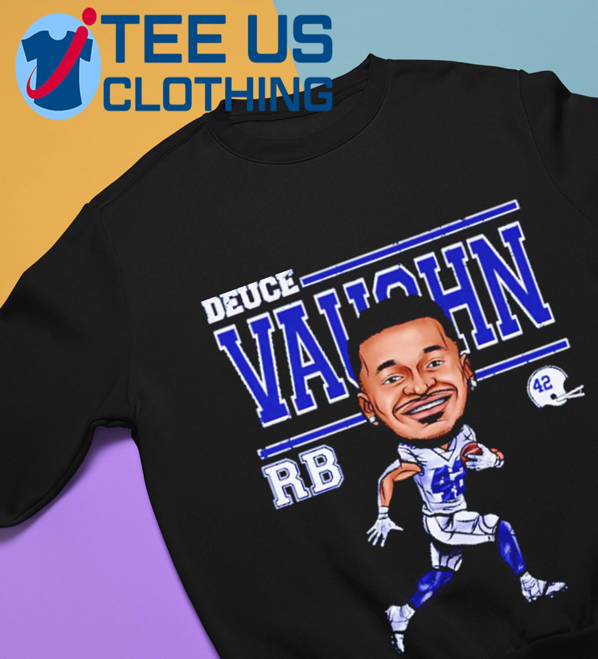 Deuce Vaughn Dallas Cartoon WHT