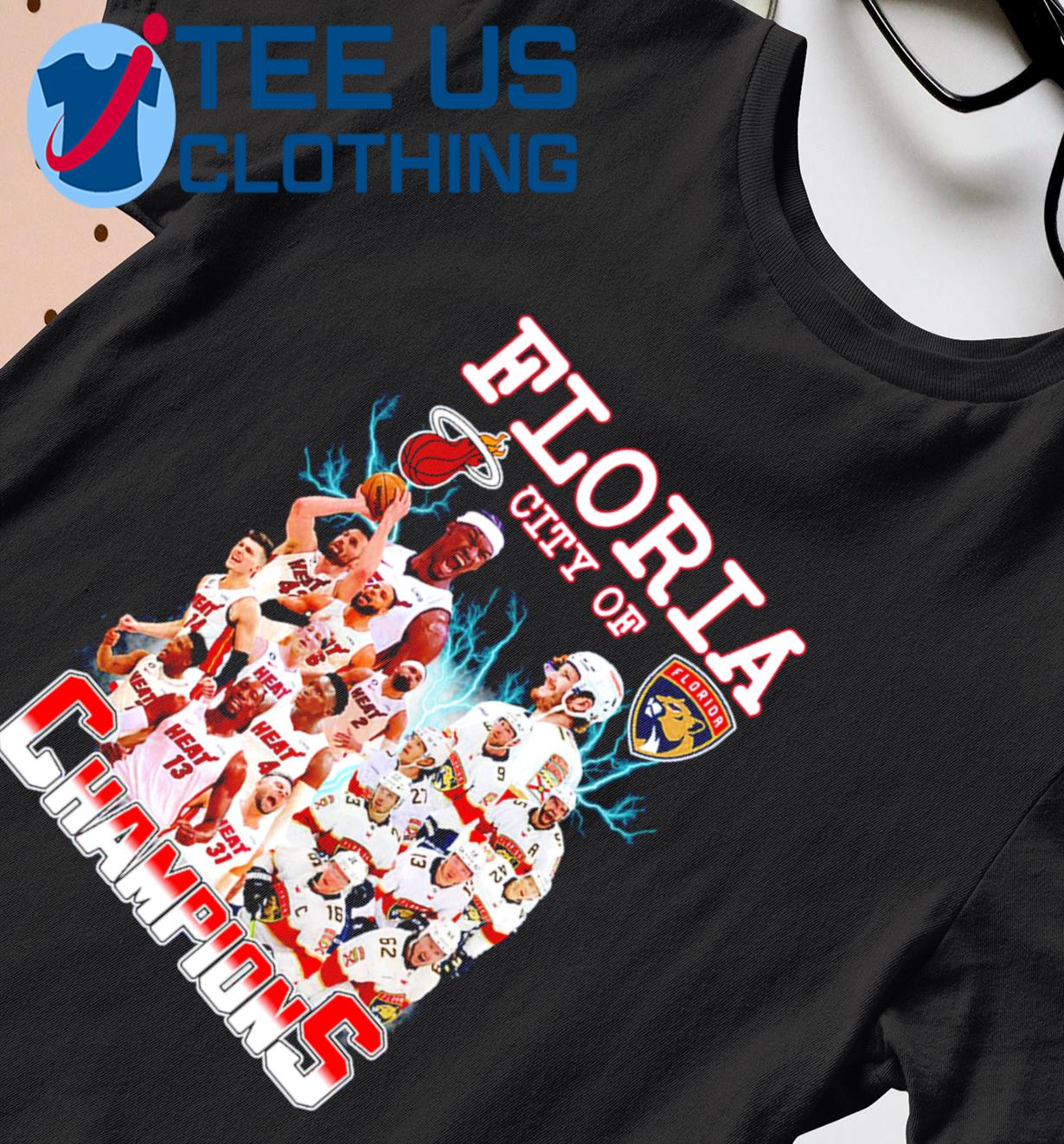 Floria City Of Champions Heat And Panthers New 2023 Shirt