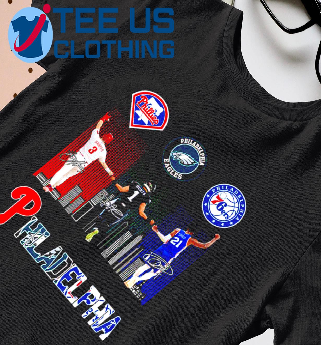 Philadelphia Phillies Harper Eageles Hurts And 76ers Embiid T