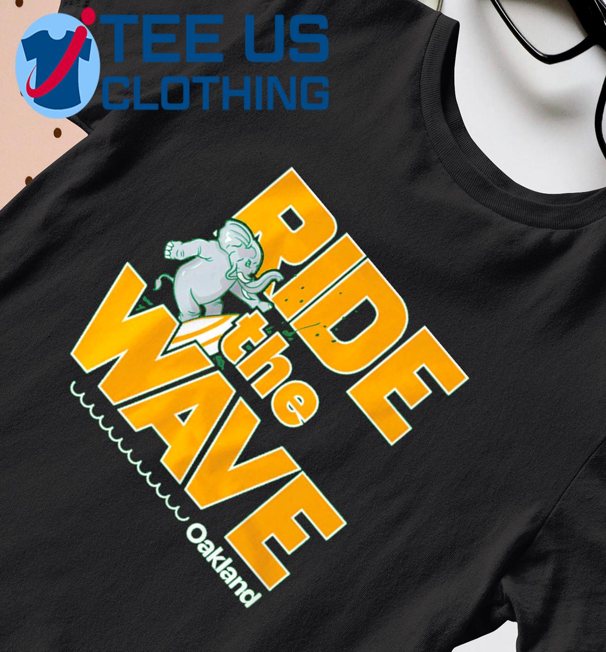 Ride The Wave Surf Oakland Oakland Baseball Shirt