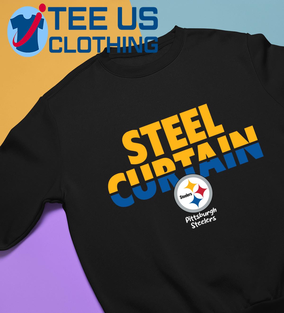 Pittsburgh Steelers Black STEEL CURTAIN Pullover Sweatshirt