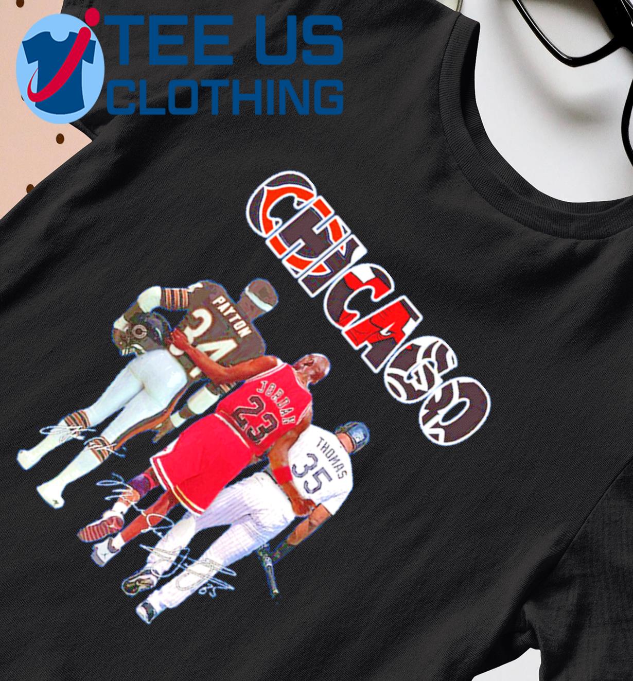 Chicago Bear Cubs White Sox Blackhawks Bulls Legends Team T Shirt - Growkoc