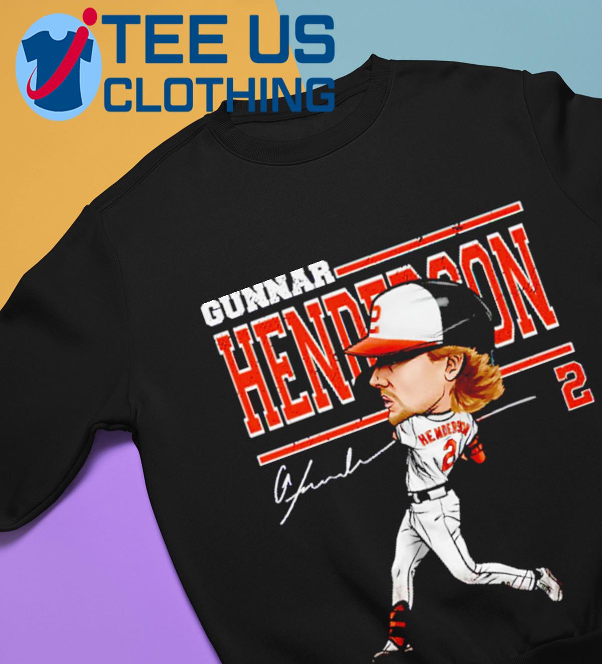 Gunnar Henderson Baltimore Orioles Cartoon T-Shirt