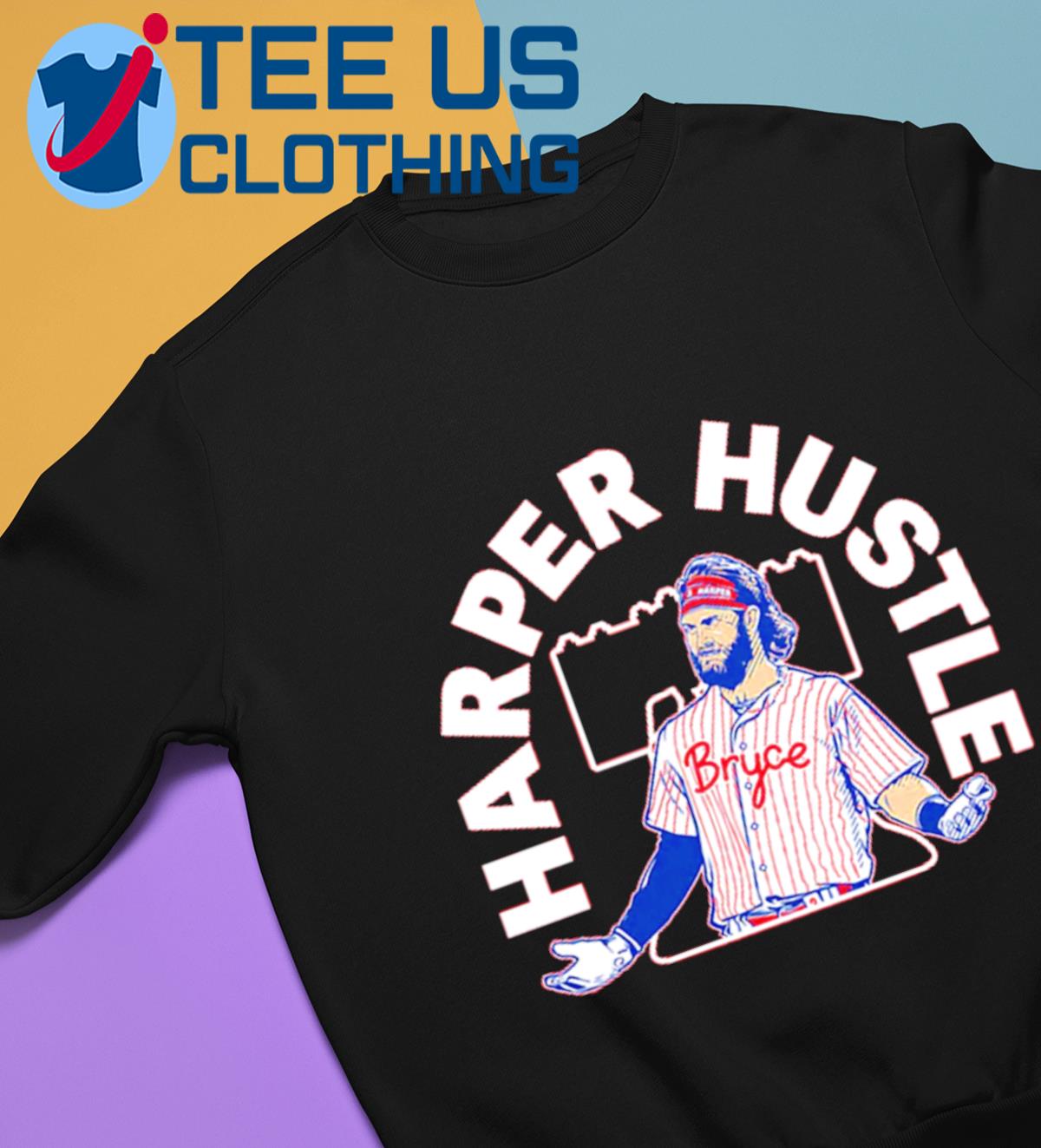  Bryce Harper - Harper Hustle - Philadelphia Baseball Premium T- Shirt : Clothing, Shoes & Jewelry