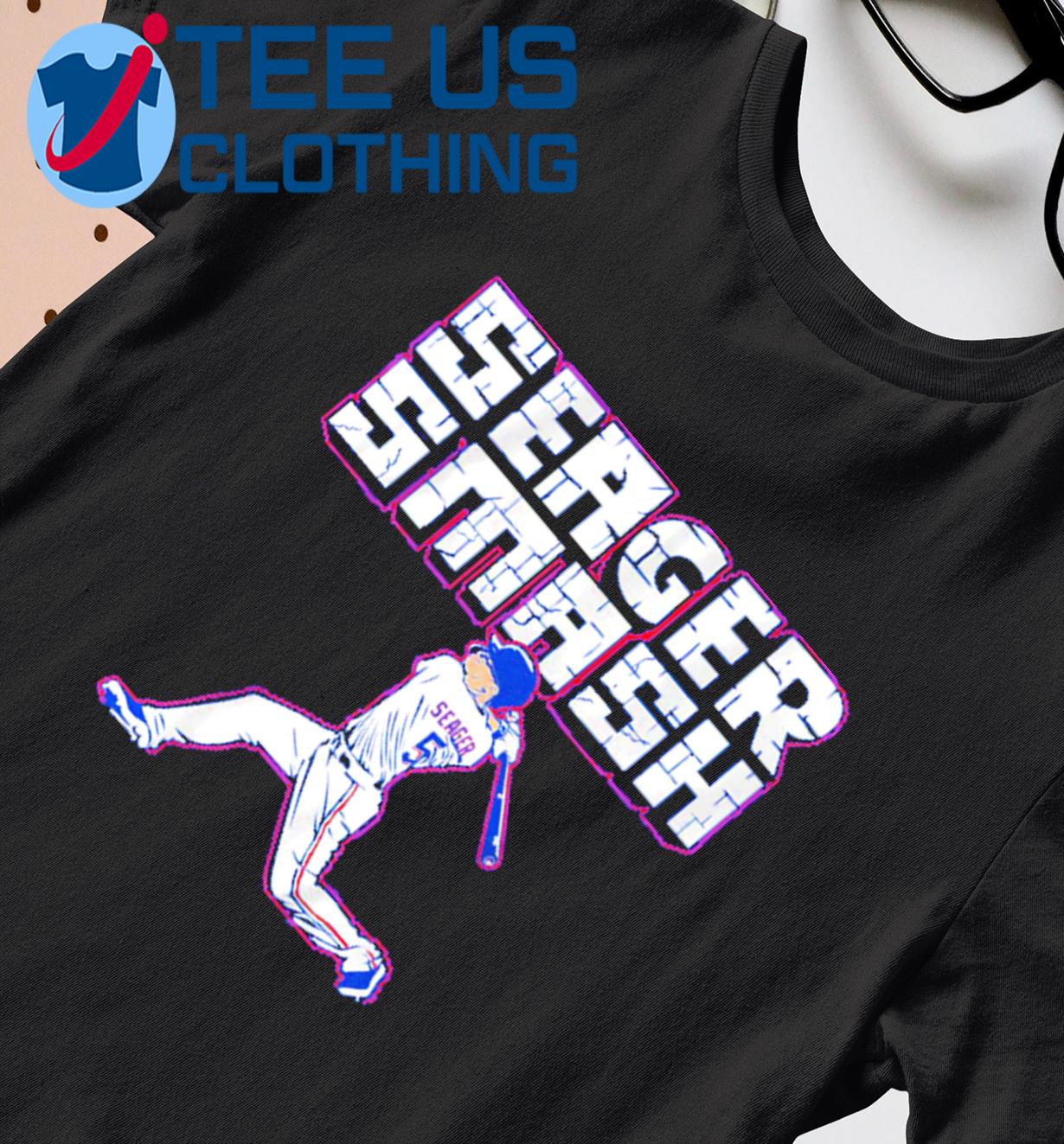 Corey Seager - Seager Smash - Texas Baseball T-Shirt