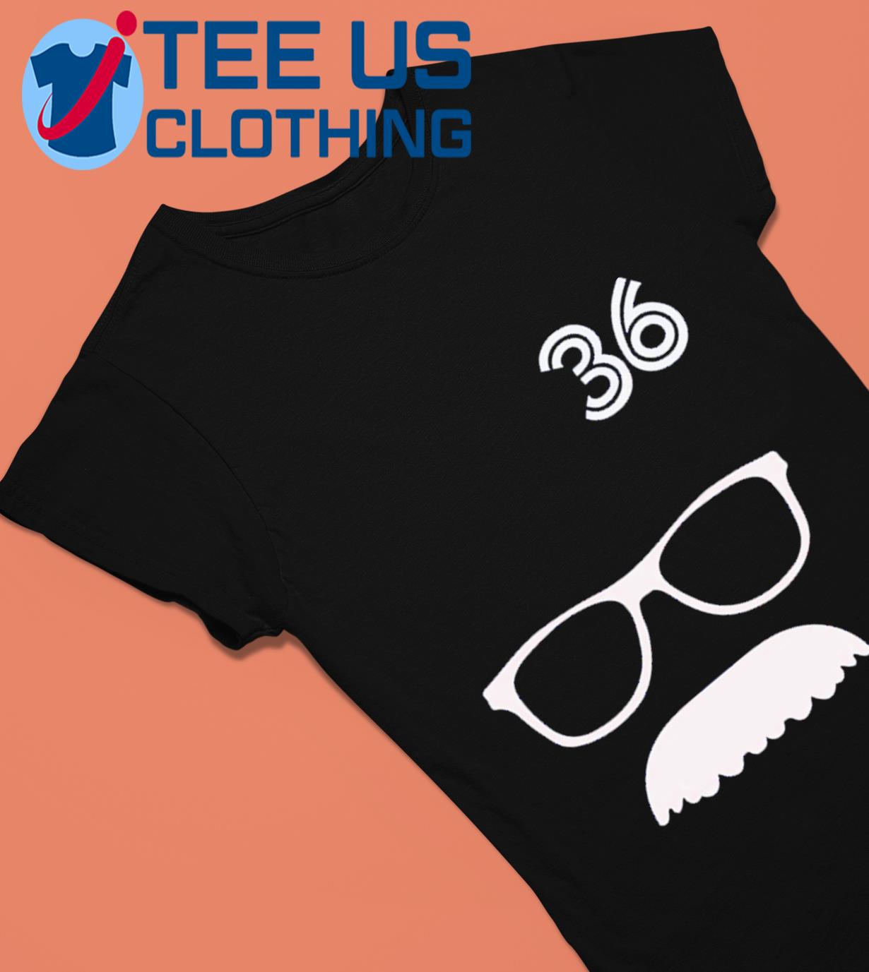 Eletees Jays Fans 36 Davis Schneider Glasses and Moustache Shirt