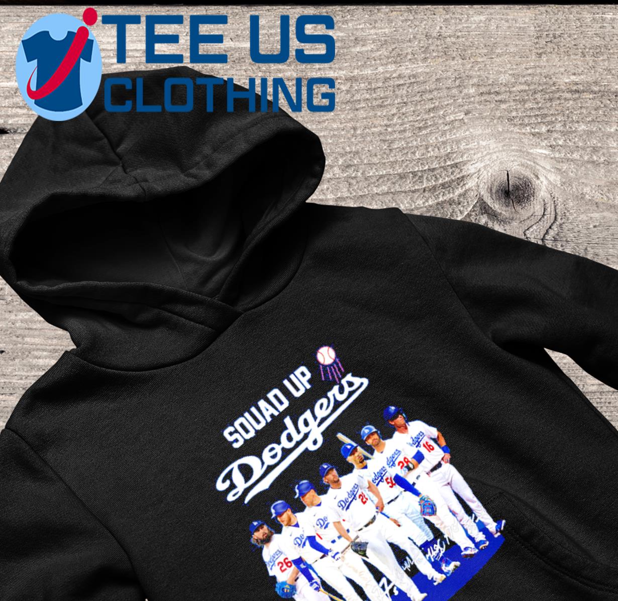 Squad Up Dodgers baseball signature shirt, hoodie, sweater and