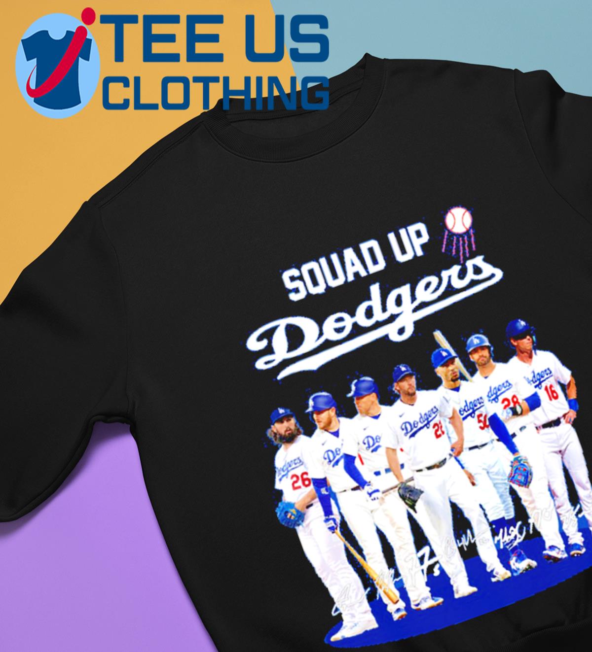 Squad Up Dodgers Signature All Star T Shirt - Limotees