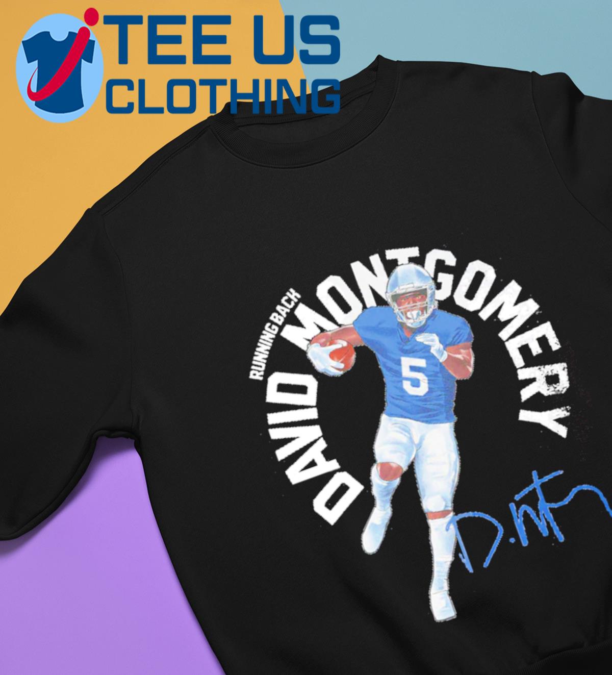 David Montgomery Detroit Lions Name Football Shirt, hoodie, sweater, long  sleeve and tank top