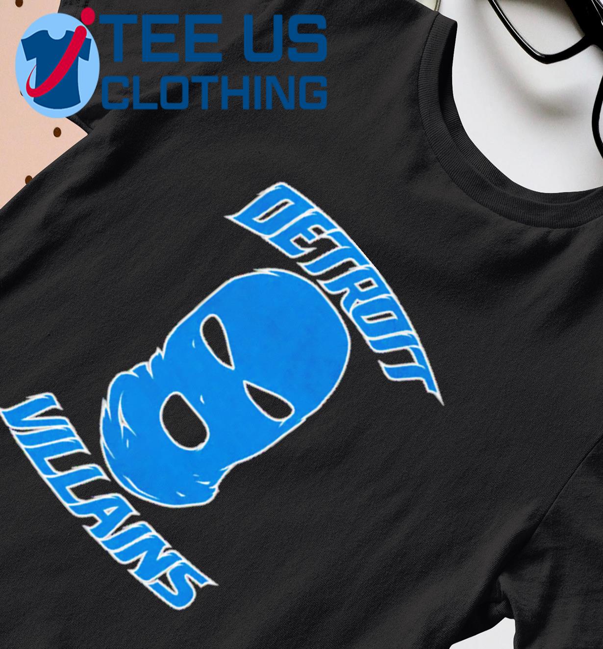 Detroit Lions Villians face mask men classic shirt, hoodie, sweater, long  sleeve and tank top