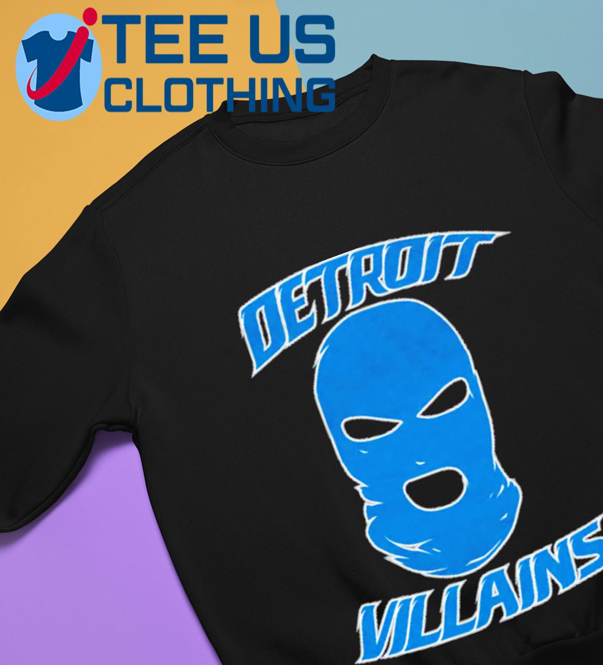 Detroit Lions Villians face mask men classic shirt, hoodie, sweater, long  sleeve and tank top