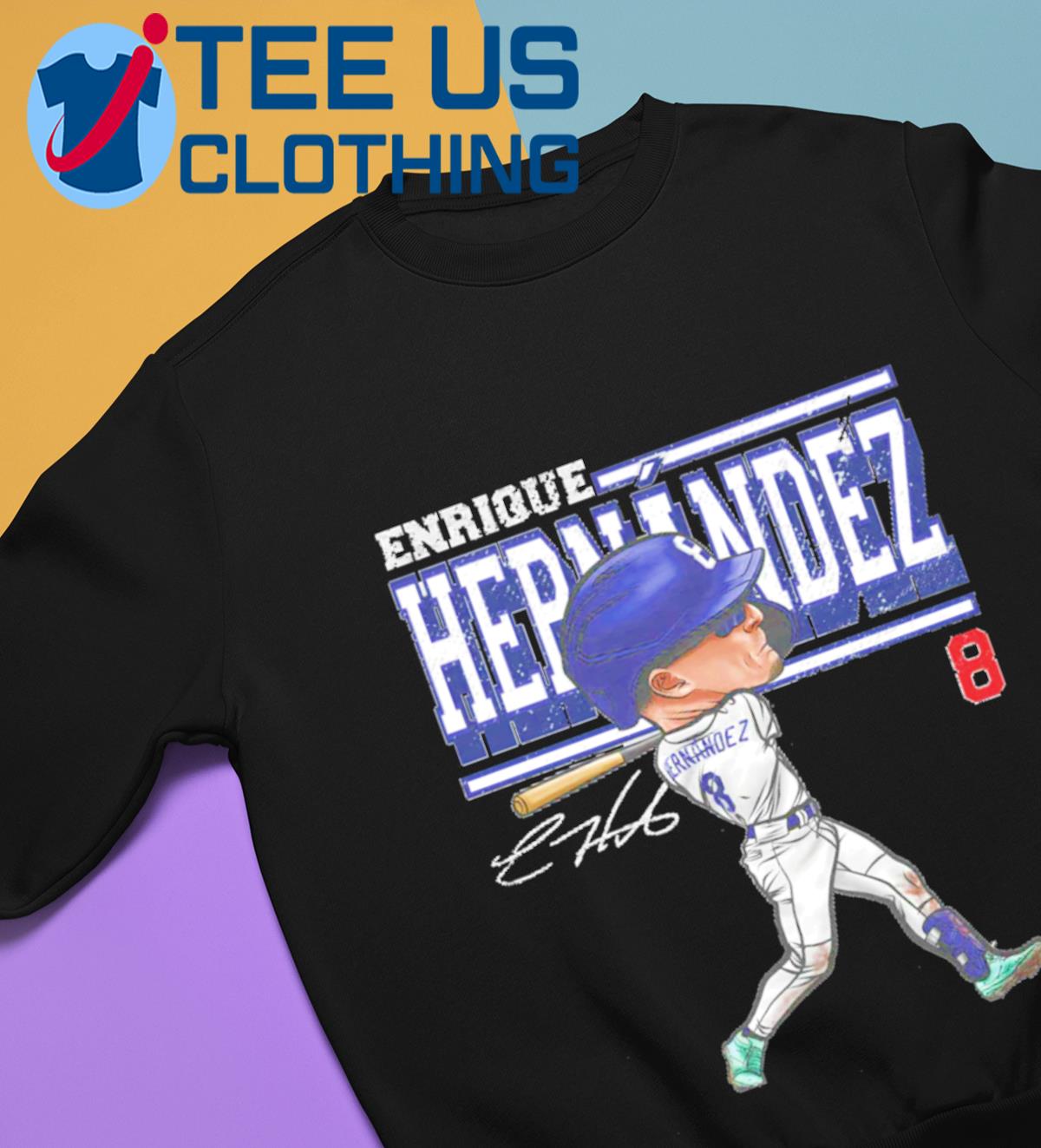 Enrique Hernandez Los Angeles D Cartoon Baseball Shirt, hoodie
