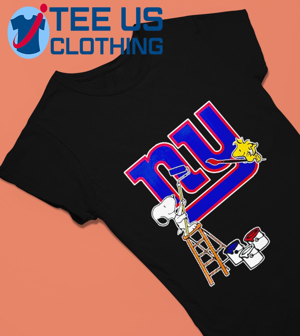 Snoopy Paints The New York Giants Logo Football T-Shirt