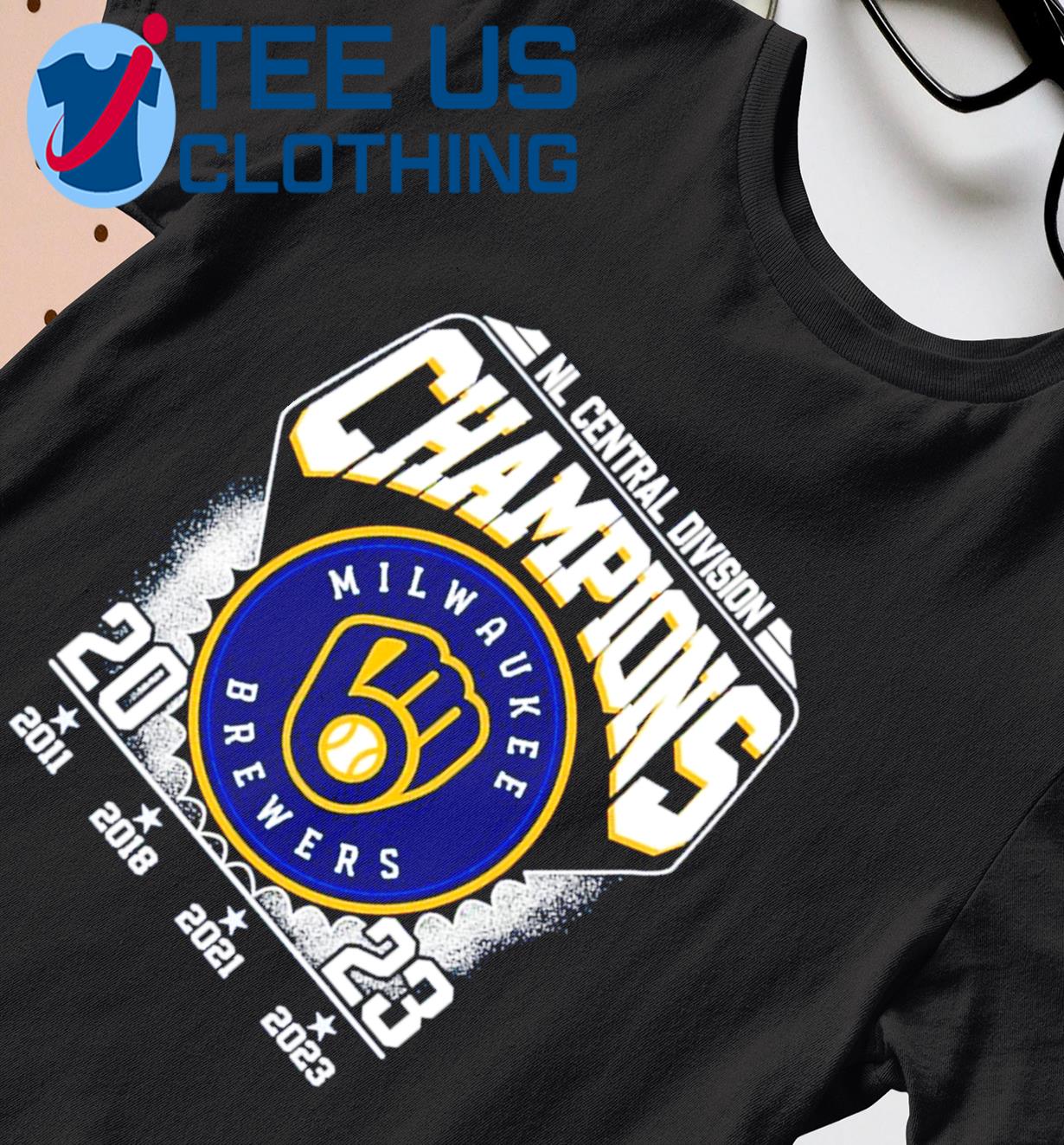 Milwaukee Brewers 2023 Nl Central Division Champions 2011 2018 2021 2023  Shirt