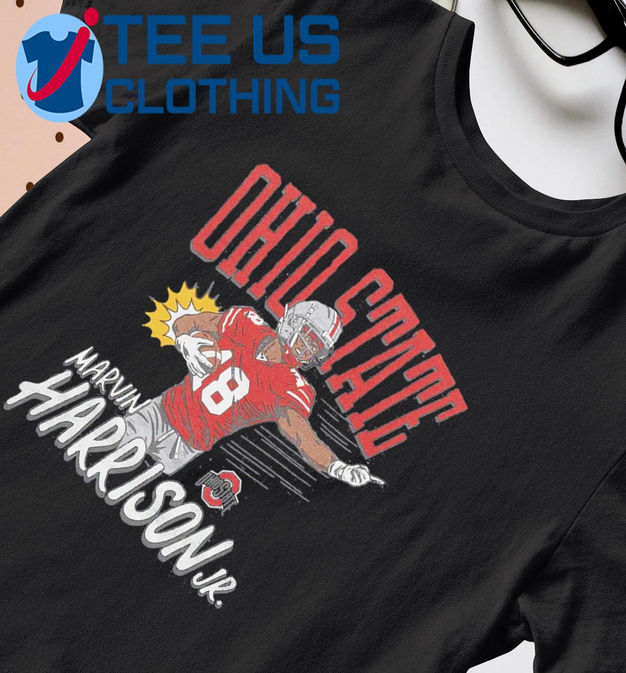 Marvin Harrison Jr. 18 Ohio State Buckeyes football player Vintage shirt,  hoodie, sweater, long sleeve and tank top