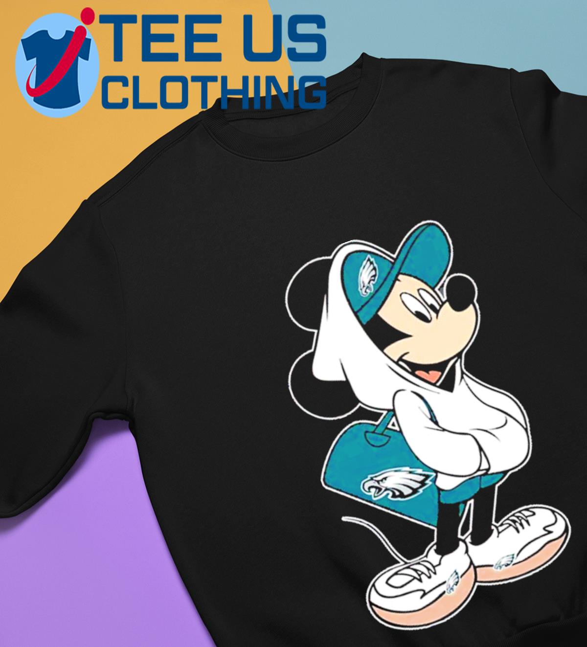 Philadelphia Eagles NFL X Disney Mickey Mouse cartoon shirt