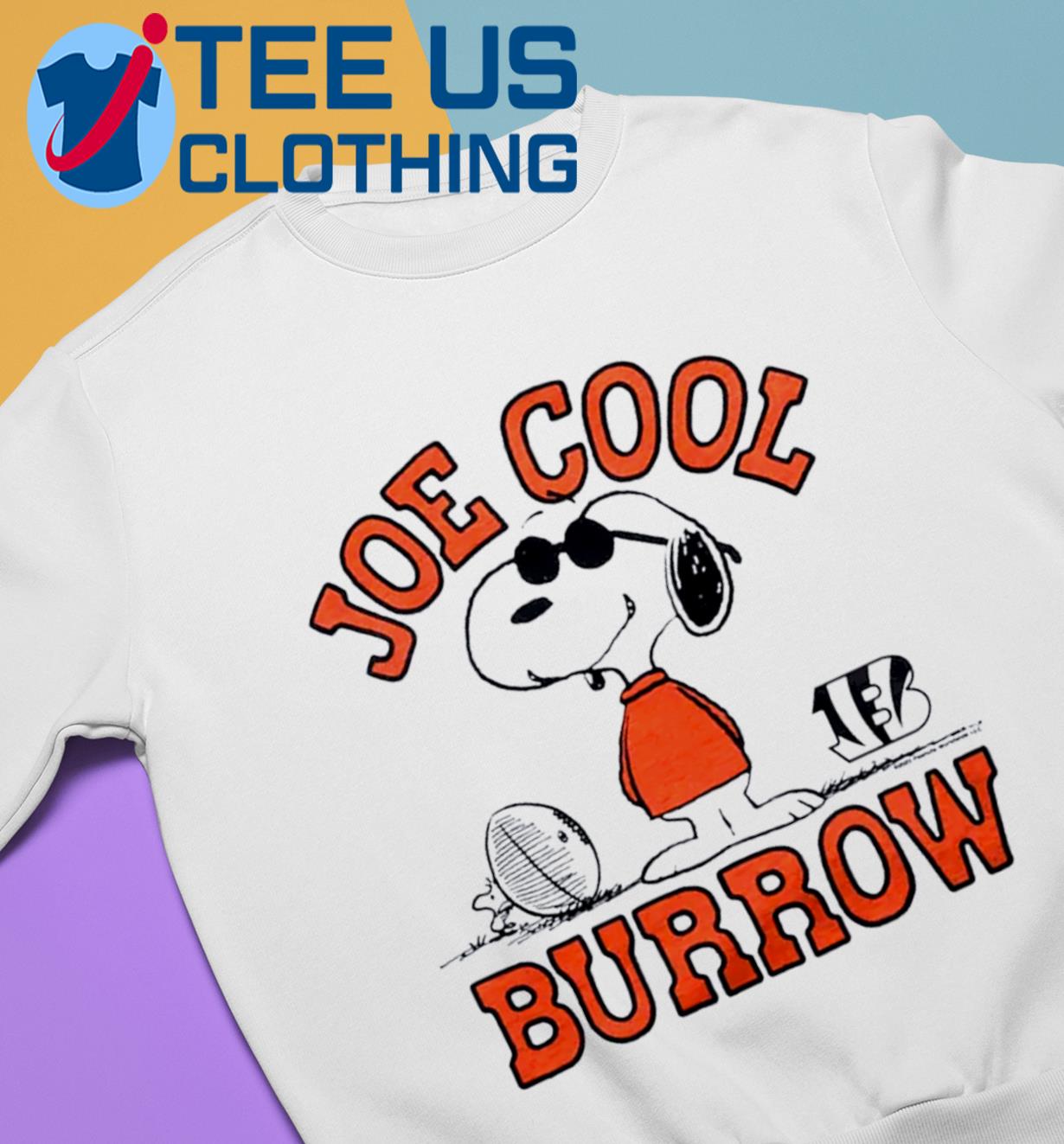 Youth Peanuts x Cincinnati Bengals Joe Cool Burrow Youth T-Shirt from Homage. | Officially Licensed Vintage NFL Apparel from Homage Pro Shop.