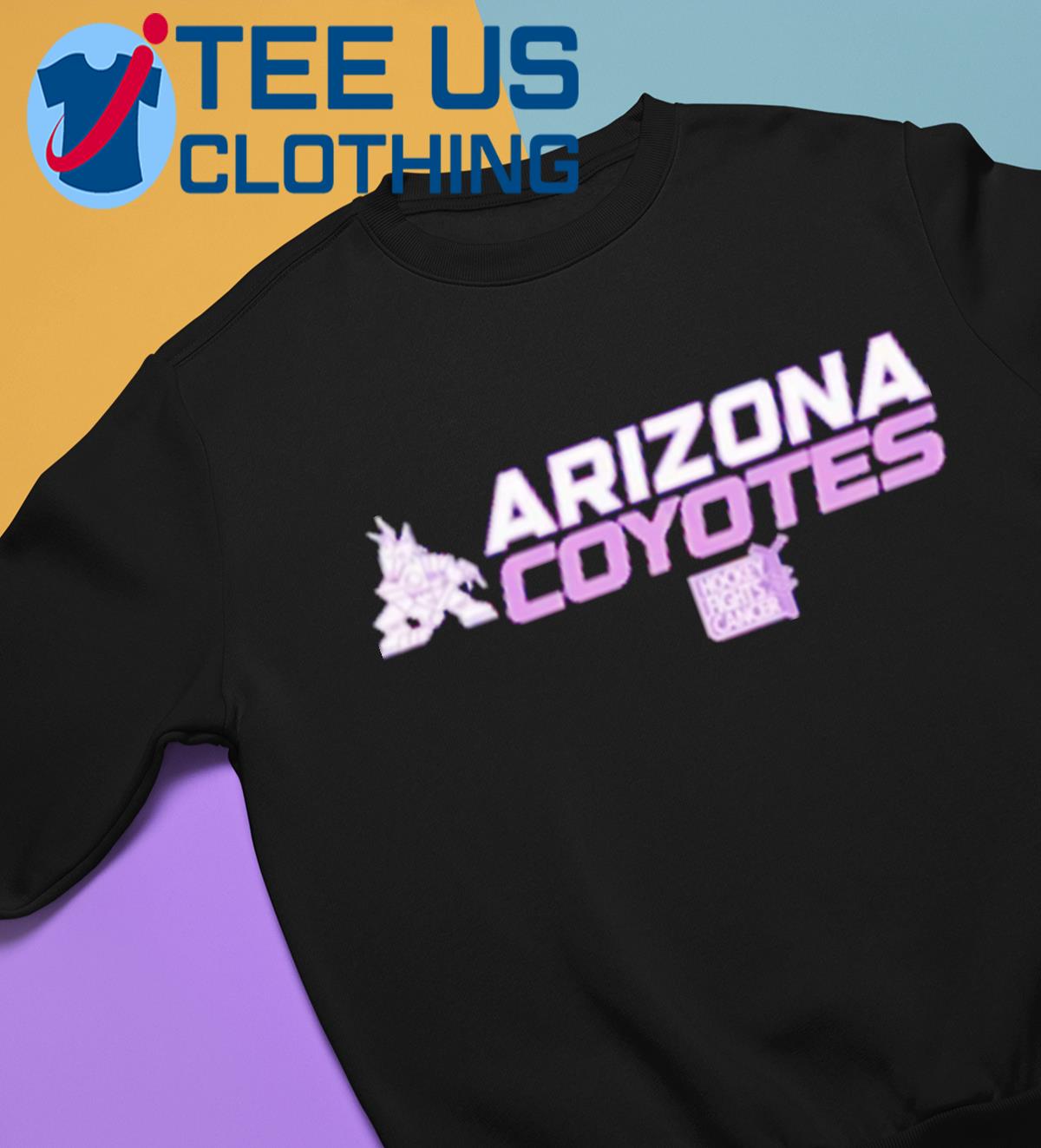 Men's Arizona Coyotes Levelwear Black Hockey Fights Cancer
