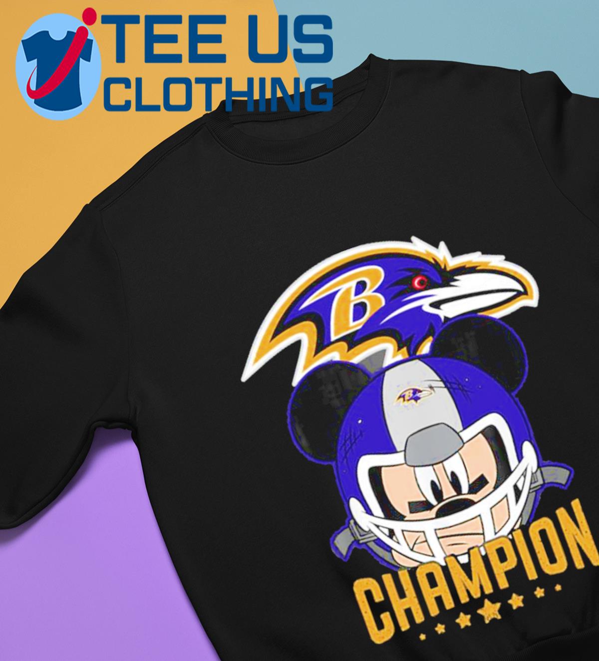 I Love The Ravens Mickey Mouse Baltimore Ravens T-Shirt - T-shirts