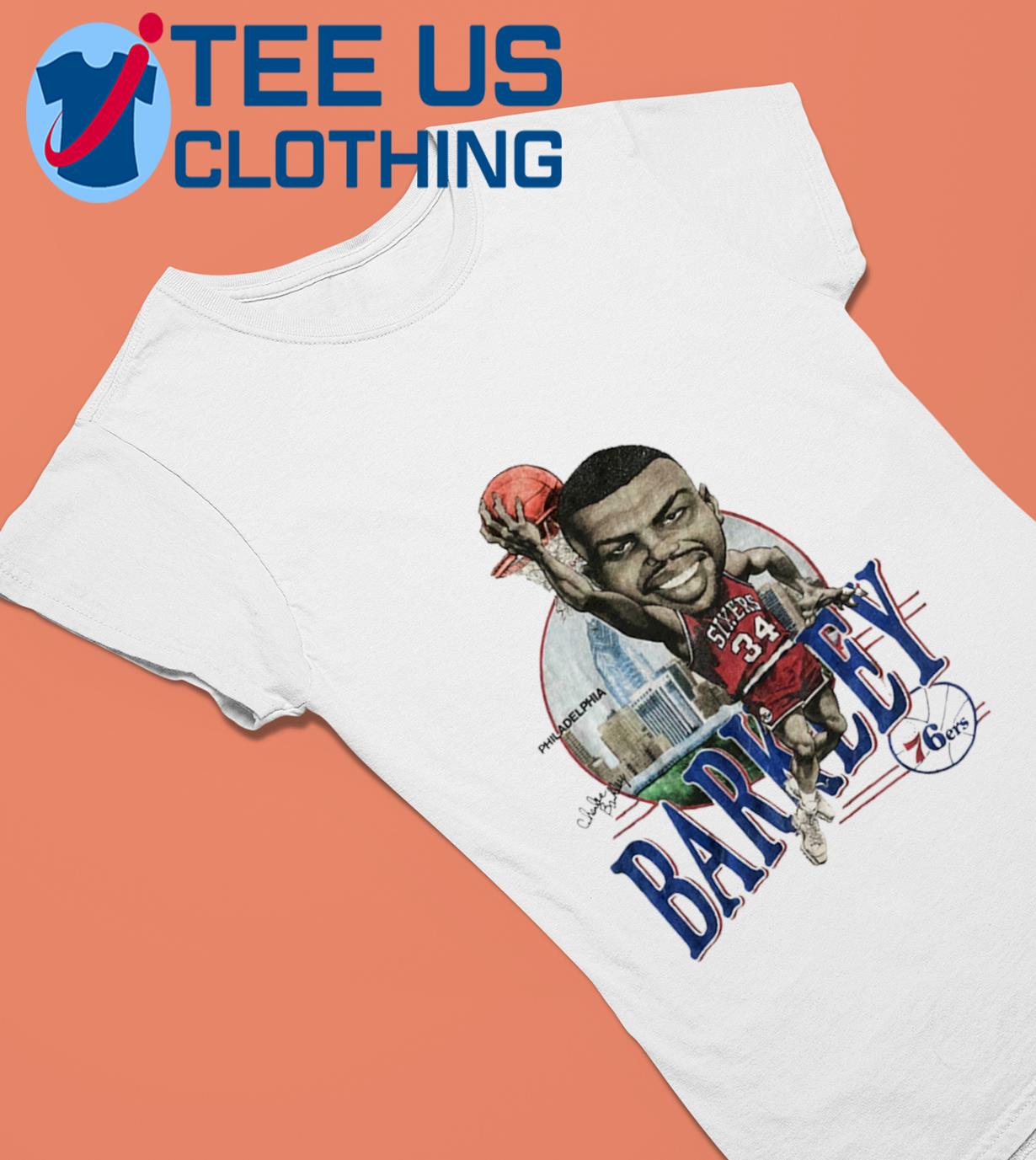 Charles Barkley Philadelphia 76ers Caricature 80s Shirt