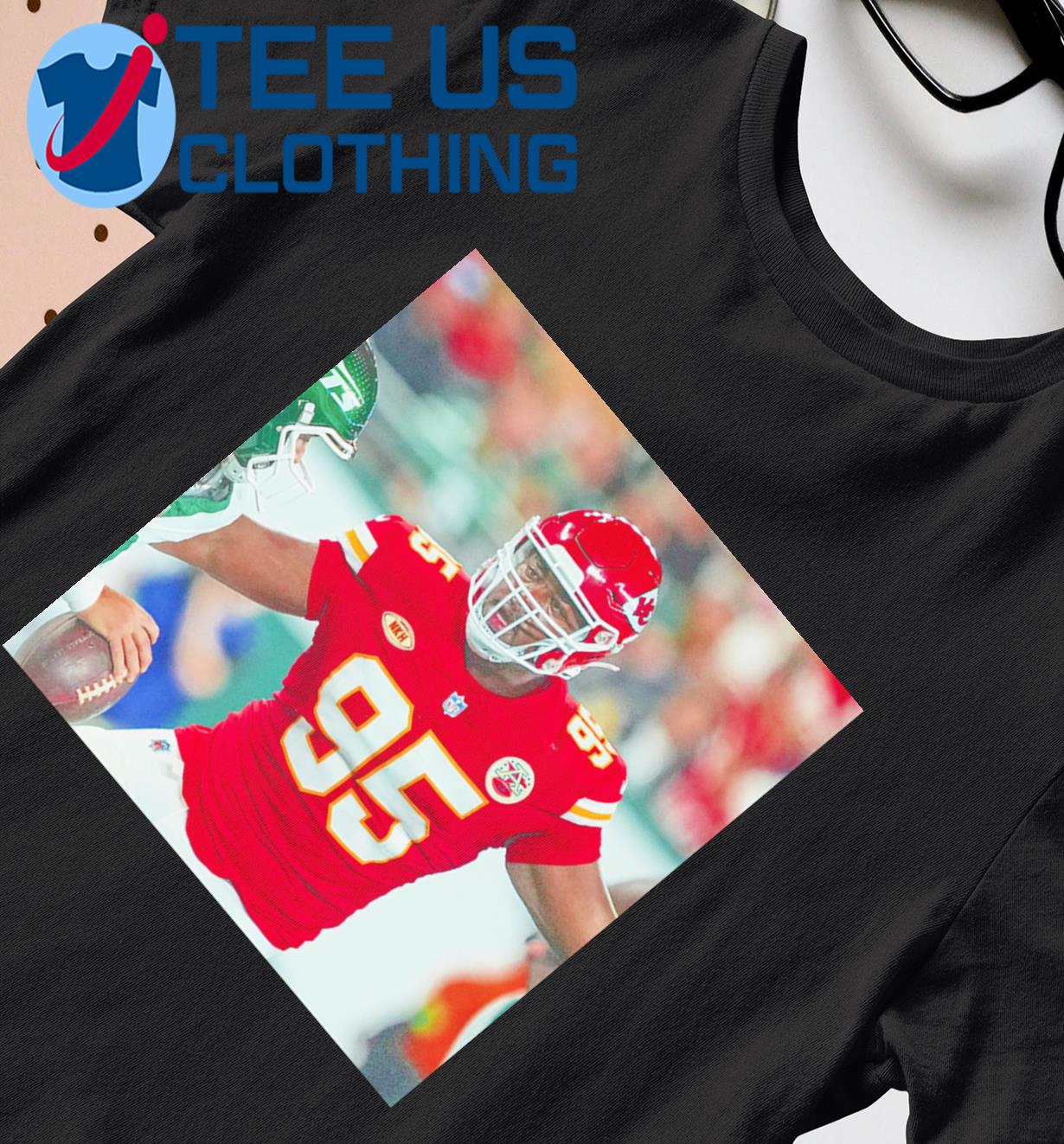 HOT!! Chris Jones Kansas City Chiefs Football Team Name & Number T-Shirt  S-5XL