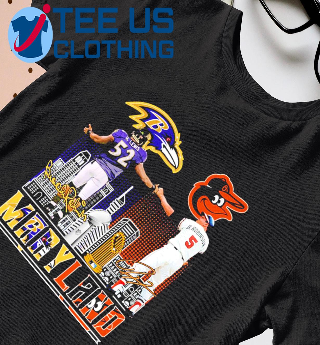 Baltimore ravens orioles lewis and robinson city champions shirt