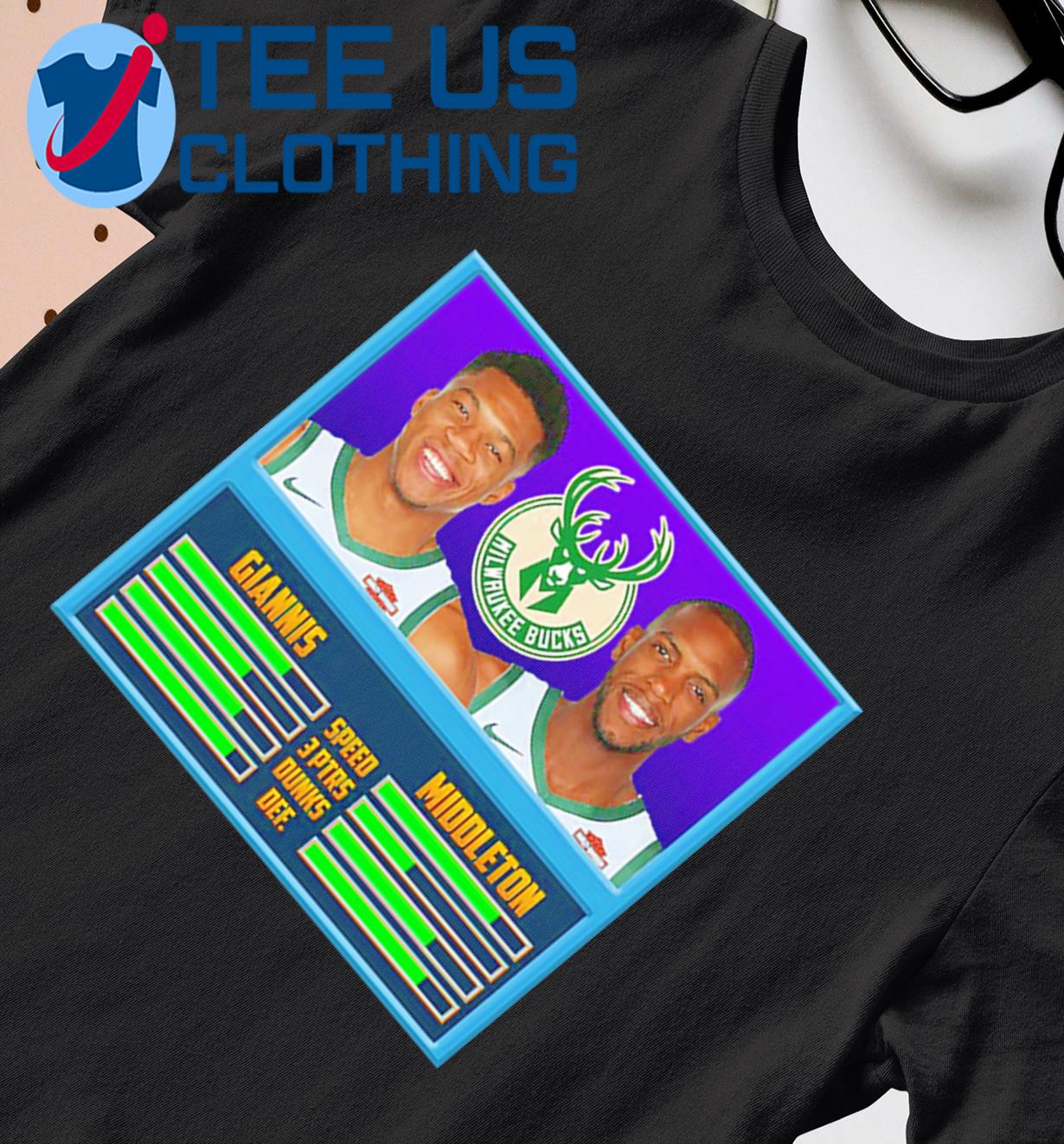 Milwaukee Bucks Giannis Antetokounmpo Khris Middleton NBA Jam Shirt 6
