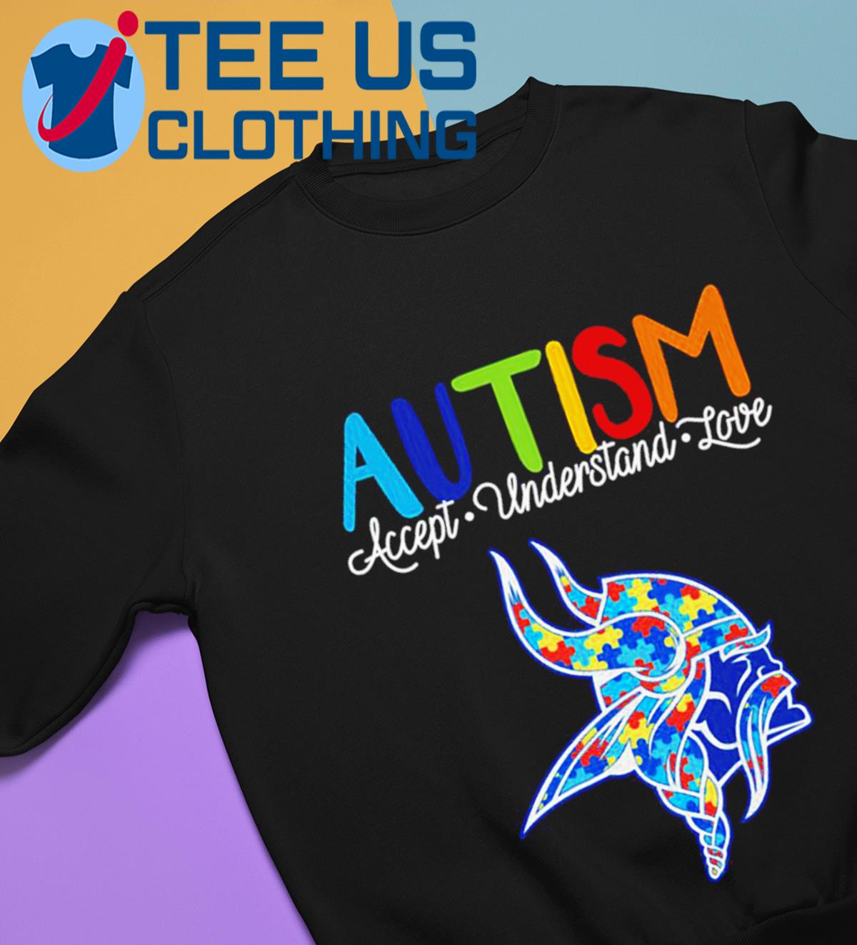 Peace Love Autism Minnesota Vikings Nfl Shirt - The Clothes You'll Ever Need