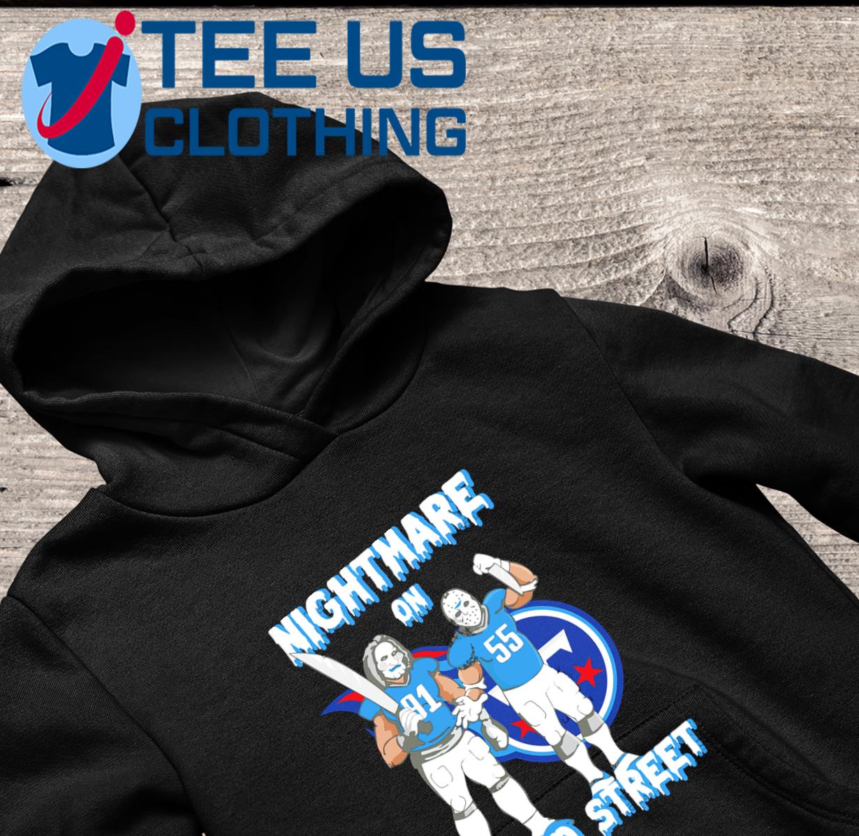 Billy and Jason Voorhees nightmare on broad street Tennessee Titans  Halloween shirt, hoodie, sweater, long sleeve and tank top