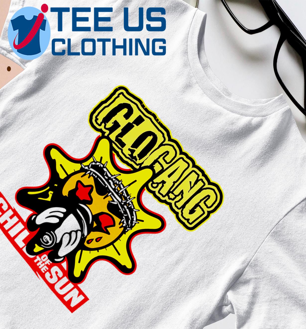 【今を楽しむ一着！】GLOGANG Doodle Glo Sun ロゴ Tシャツ Doodle Glo Sun Logo Tee (Black)