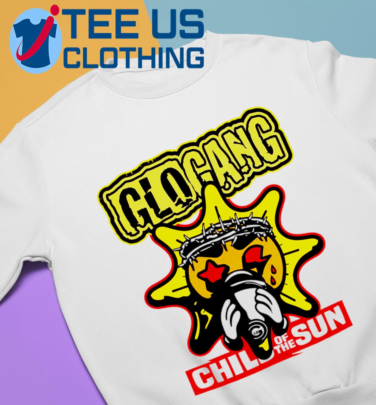 【今を楽しむ一着！】GLOGANG Doodle Glo Sun ロゴ Tシャツ Glo Gang | Classic Sun Logo Tee (White) | T-Shirts